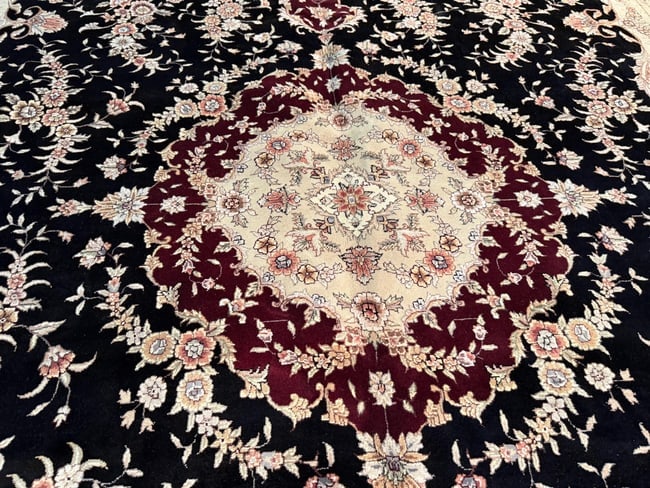 Magnificent Silk &Wool Tabriz Rug 9.6x14 - 4