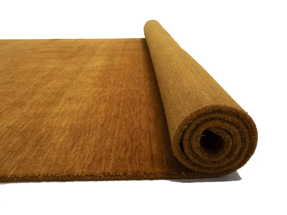 Orange Modern Solid 6X9 Gabbeh Oriental Rug - 12