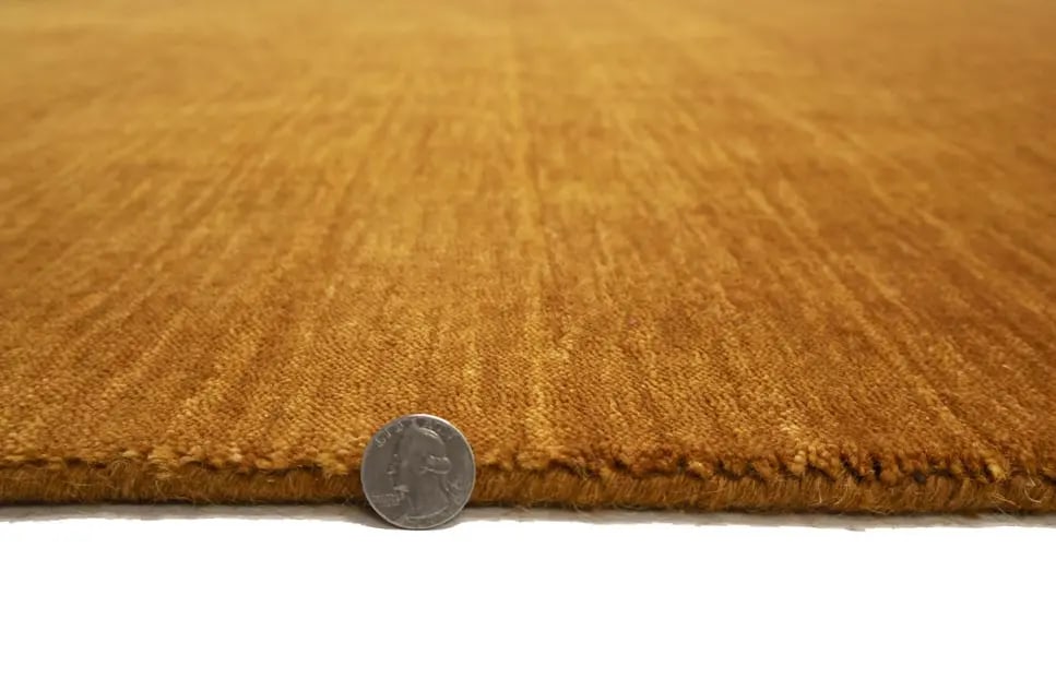 Orange Modern Solid 6X9 Gabbeh Oriental Rug - 13