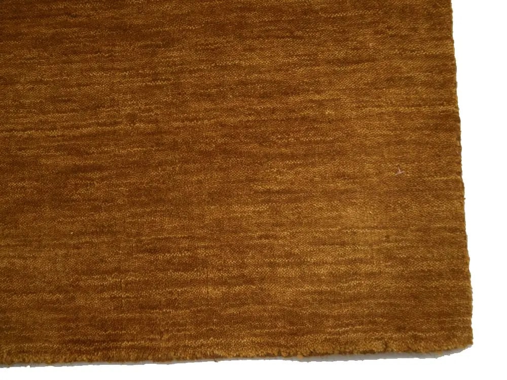Orange Modern Solid 6X9 Gabbeh Oriental Rug - 8