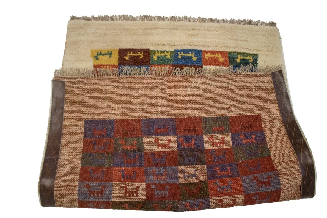 Border Checker Tribal 2'6X3'8 Gabbeh Persian Rug - 13