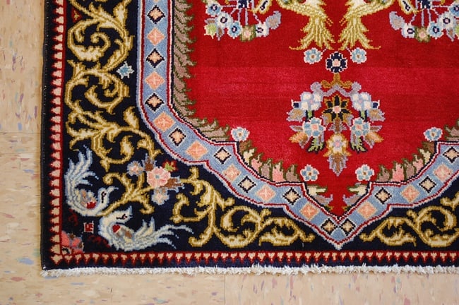 Persian KASHAN RUG 2'3" x 2'9" - 2