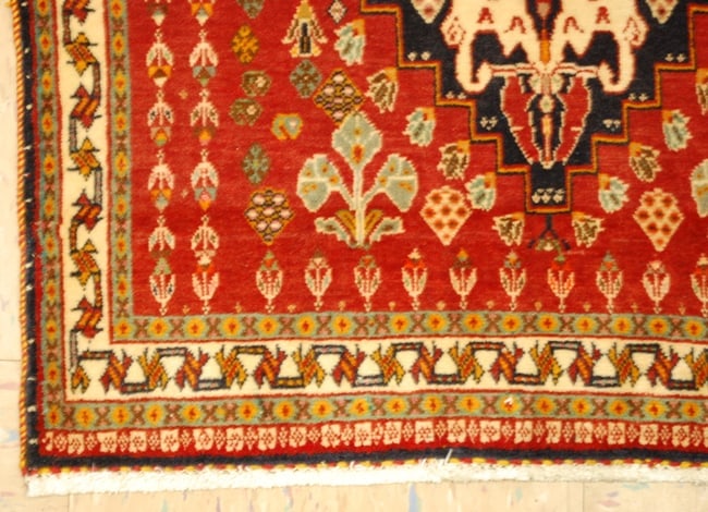 Persian SHIRAZ Rug2'1"x2'1" - 4