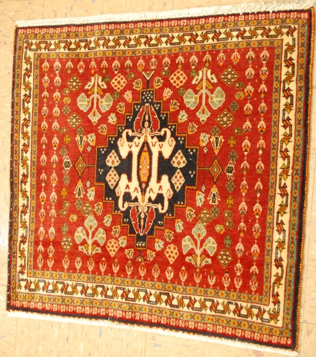 Persian SHIRAZ Rug2'1"x2'1" - 6