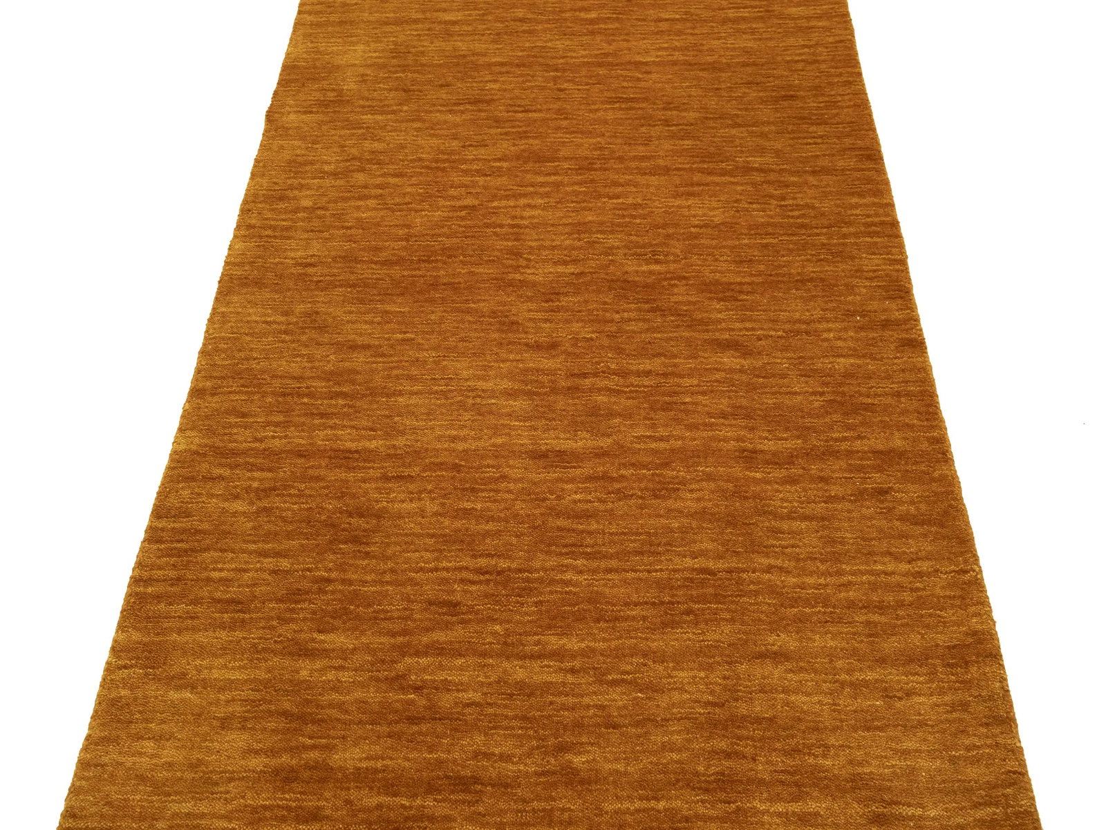 Orange Modern Solid 3X10 Gabbeh Oriental Runner Rug - 11