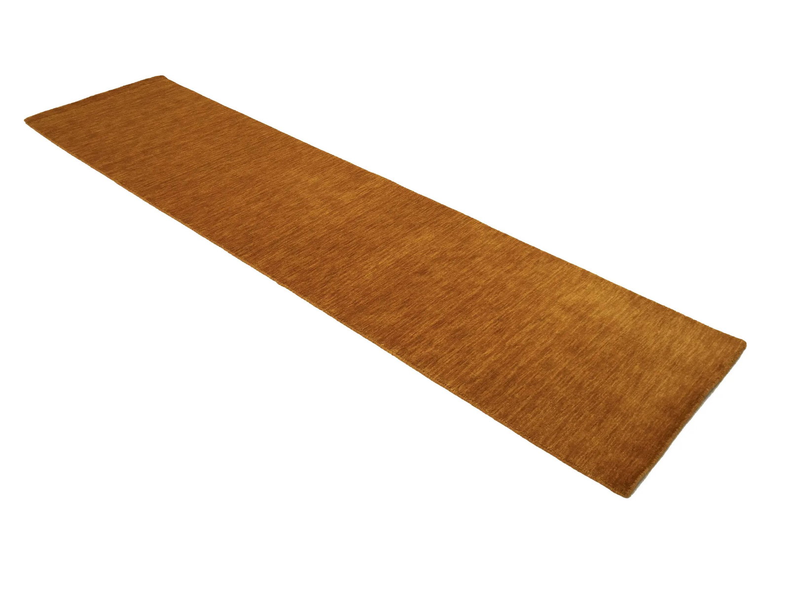 Orange Modern Solid 3X10 Gabbeh Oriental Runner Rug - 4