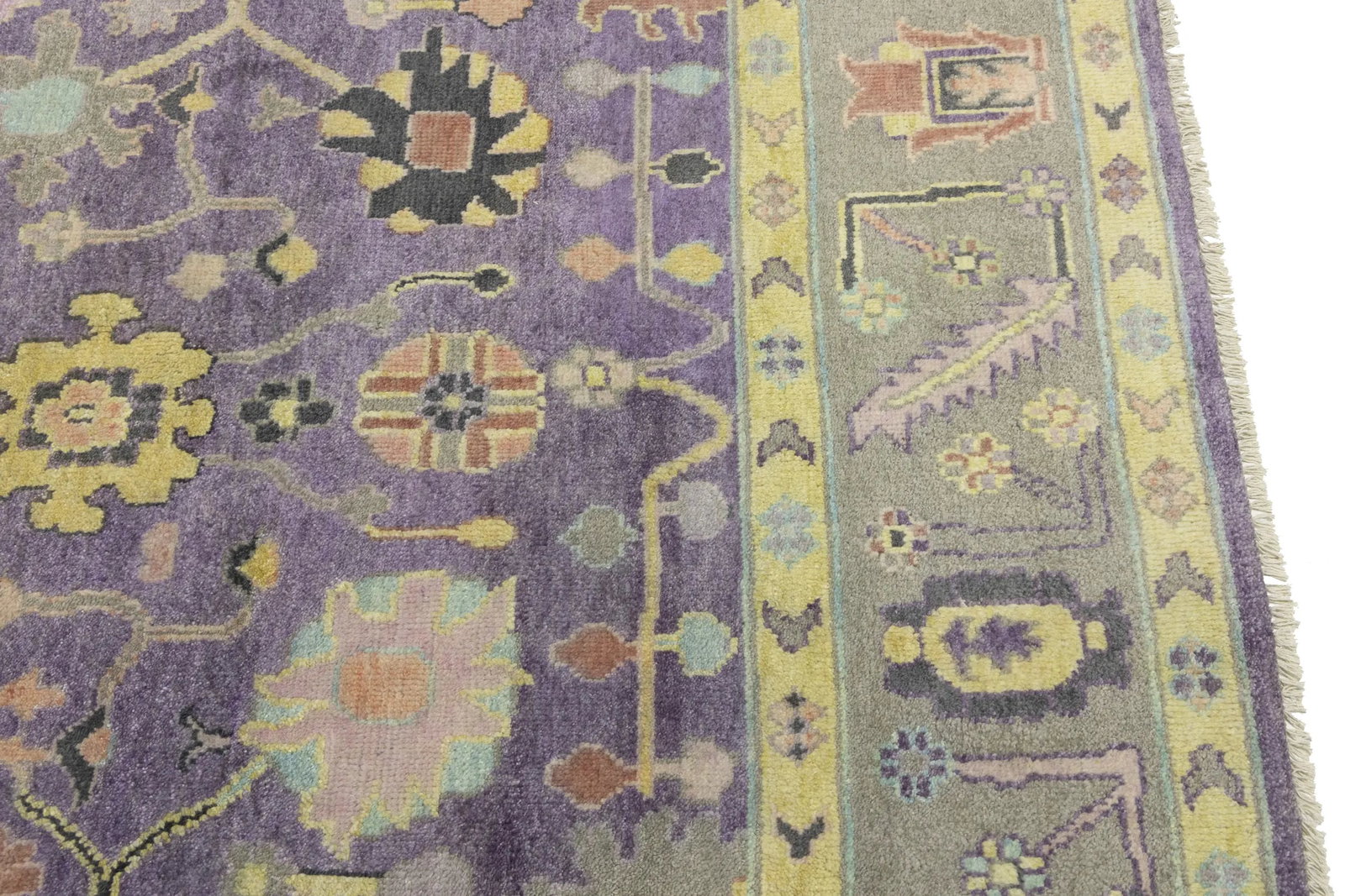 Floral Colorfast 8X10 Oushak Chobi Oriental Rug - 12