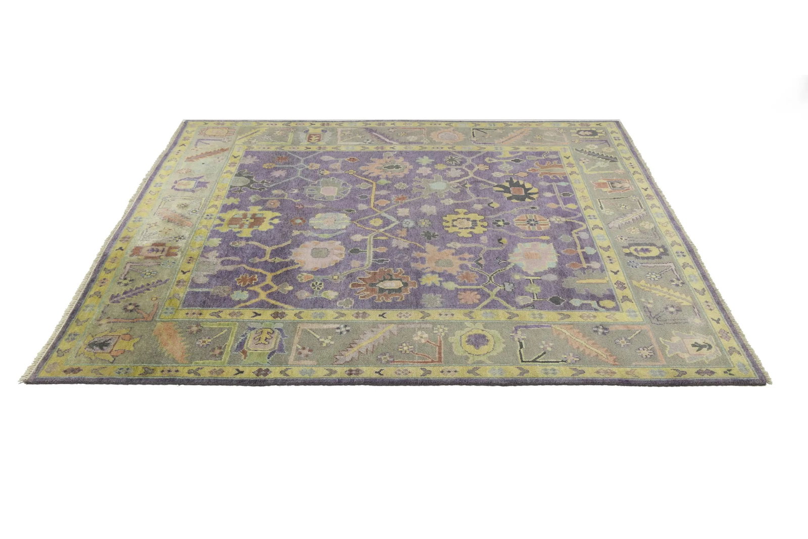 Floral Colorfast 8X10 Oushak Chobi Oriental Rug - 7