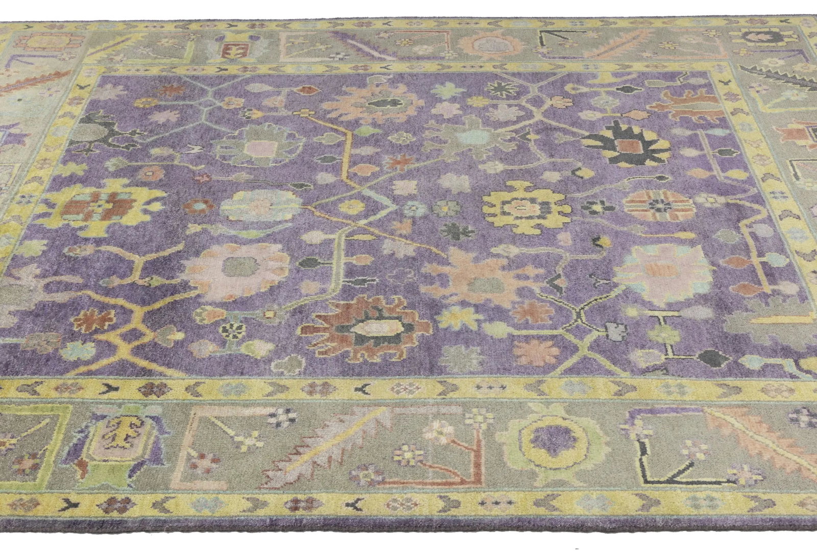 Floral Colorfast 8X10 Oushak Chobi Oriental Rug - 8