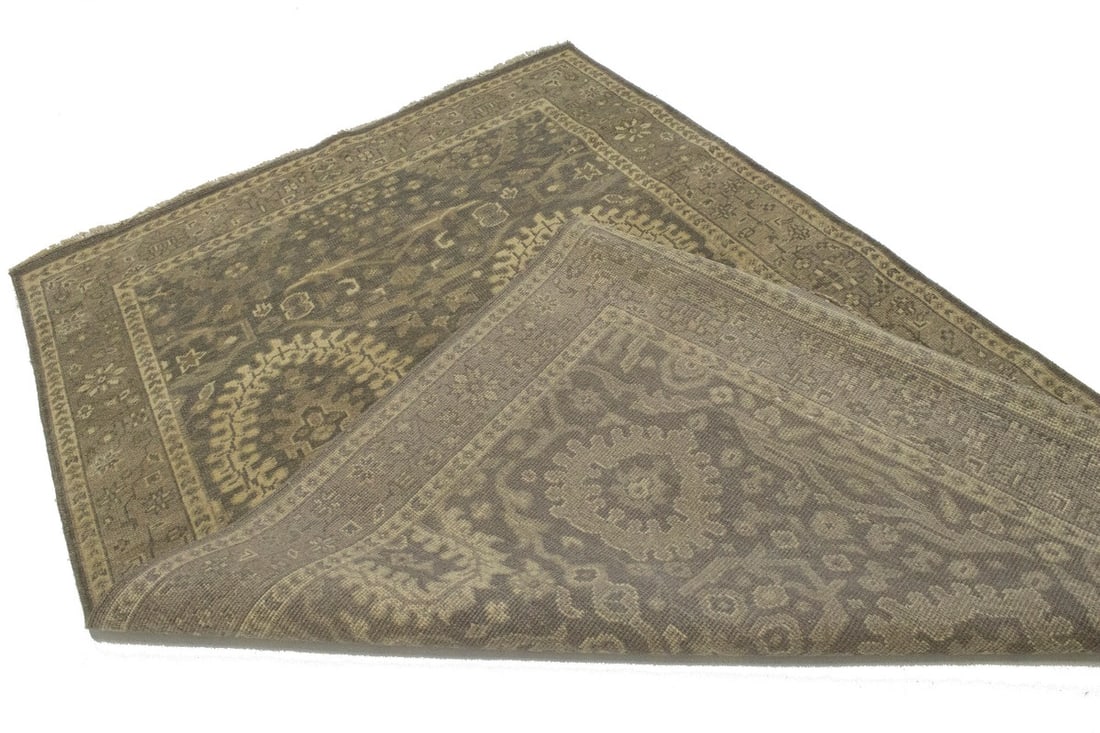 Brown Floral 5'7X8'5 Transitional Oriental Rug - 15