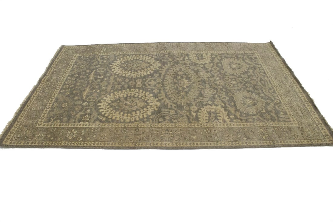 Brown Floral 5'7X8'5 Transitional Oriental Rug - 6