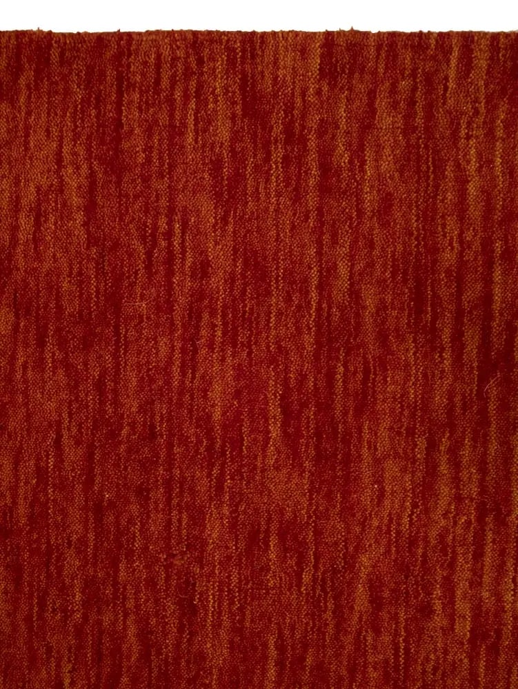 Orange Red Modern Solid 6X6 Gabbeh Oriental Square Rug - 10