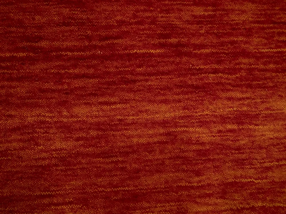 Orange Red Modern Solid 6X6 Gabbeh Oriental Square Rug - 7