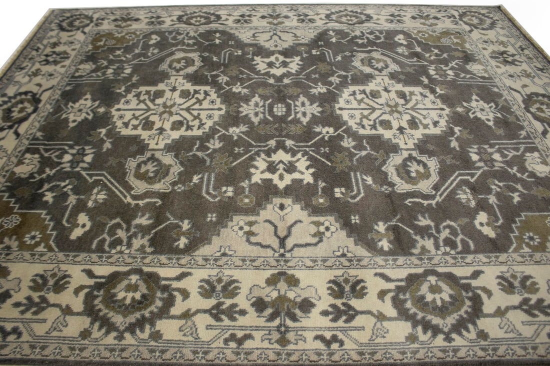 Brown Floral Casual 8X10 Oushak Chobi Oriental Rug - 6