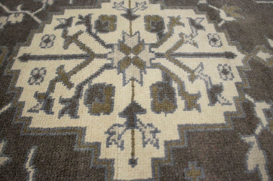 Brown Floral Casual 8X10 Oushak Chobi Oriental Rug - 8