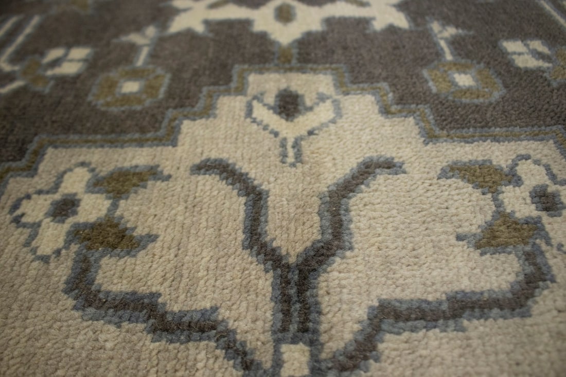 Brown Floral Casual 8X10 Oushak Chobi Oriental Rug - 9