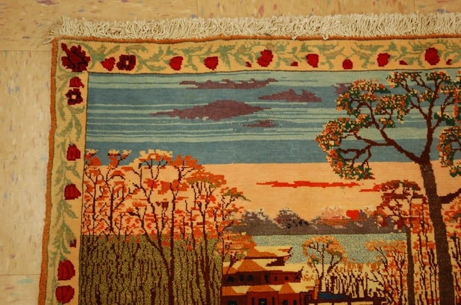 Persian ISFAHAN RUG 2'4" x 2'8" - 4