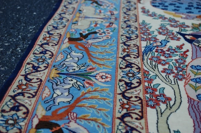 Persian ISFAHAN RUG 3'7"x5'5" - 10