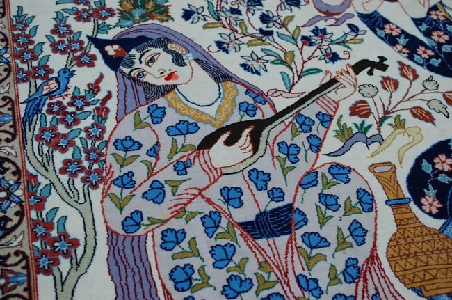 Persian ISFAHAN RUG 3'7"x5'5" - 11