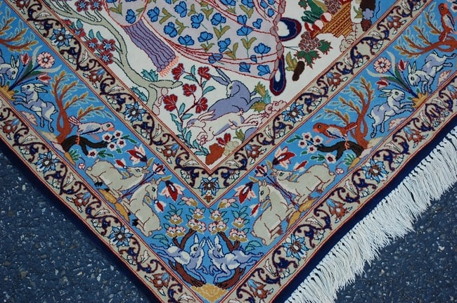 Persian ISFAHAN RUG 3'7"x5'5" - 6