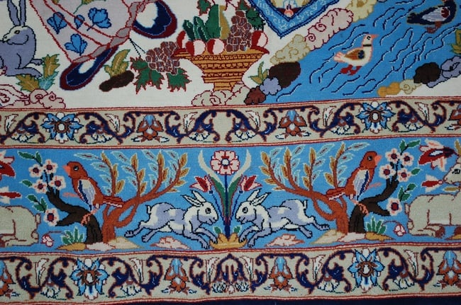 Persian ISFAHAN RUG 3'7"x5'5" - 8