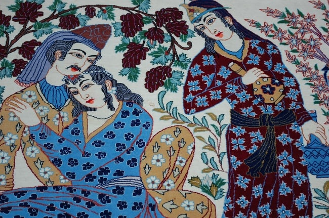 Persian ISFAHAN RUG 3'7"x5'5" - 9