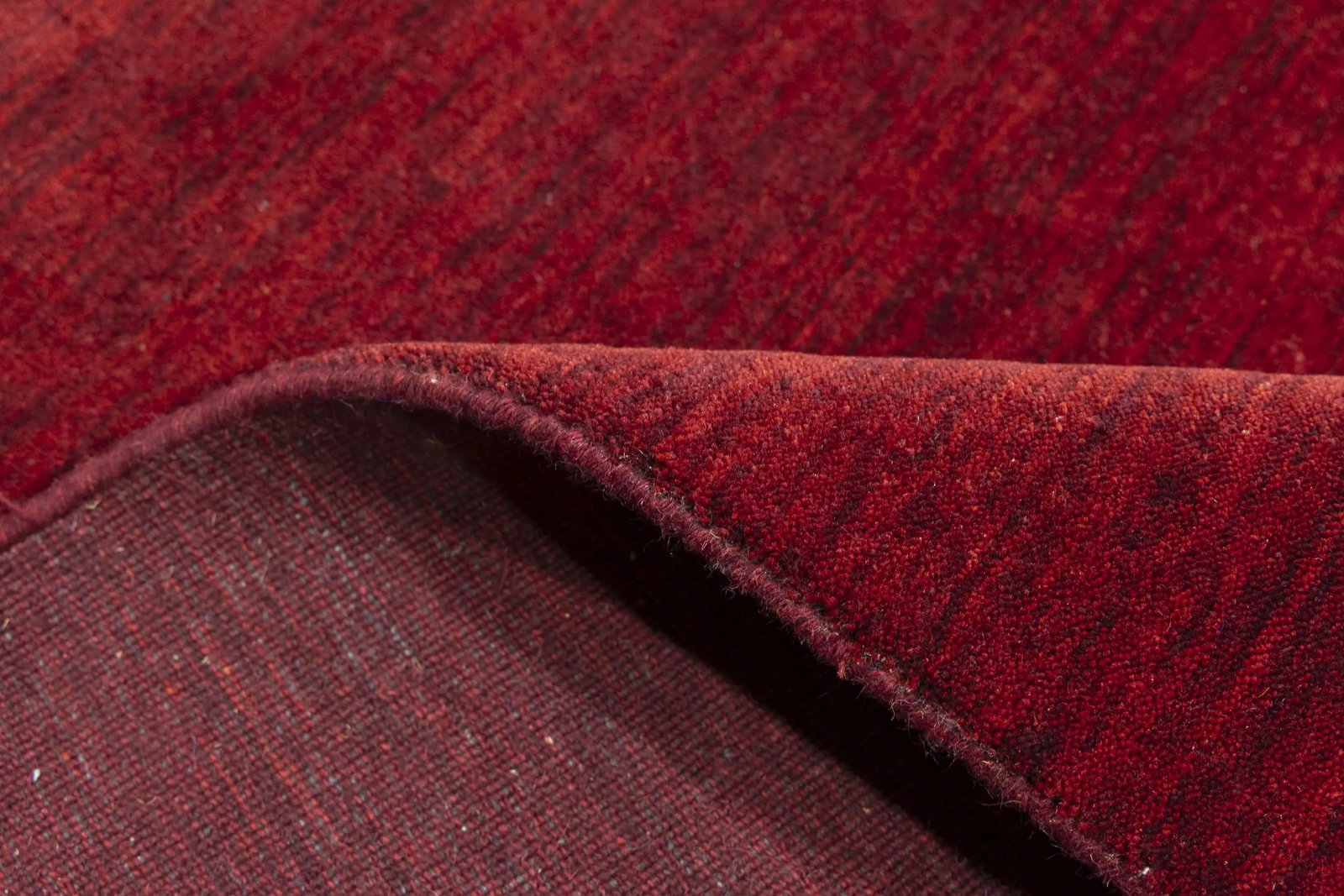 Maroon Red Modern Solid 6X9 Gabbeh Oriental Rug - 12