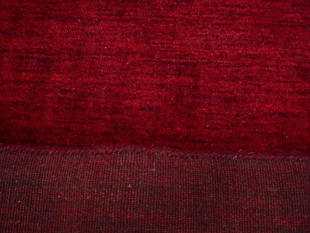 Maroon Red Modern Solid 6X9 Gabbeh Oriental Rug - 19