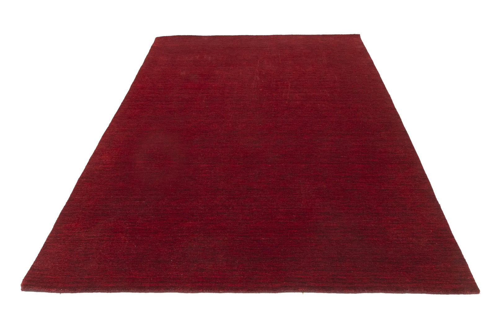 Maroon Red Modern Solid 6X9 Gabbeh Oriental Rug - 3