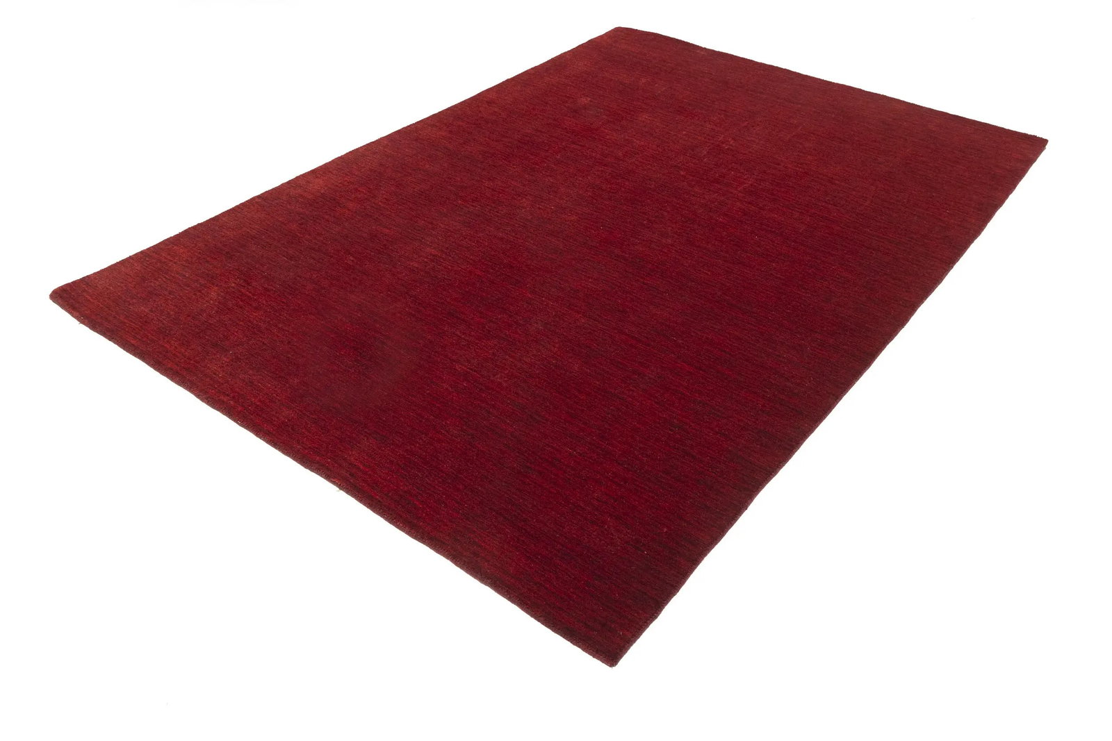 Maroon Red Modern Solid 6X9 Gabbeh Oriental Rug - 4