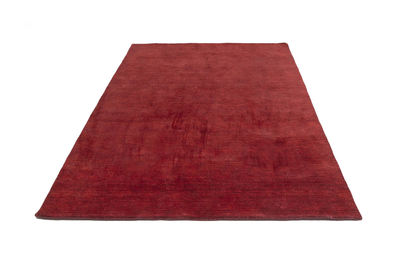 Maroon Red Modern Solid 6X9 Gabbeh Oriental Rug - 5