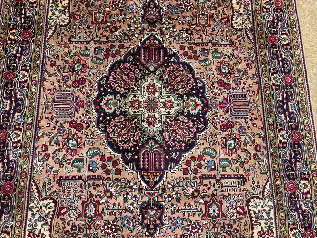 Hand Knotted Persian Tabriz Wool Terracotta Oriental Rug Carpet 6'5" x 9'6" - 3