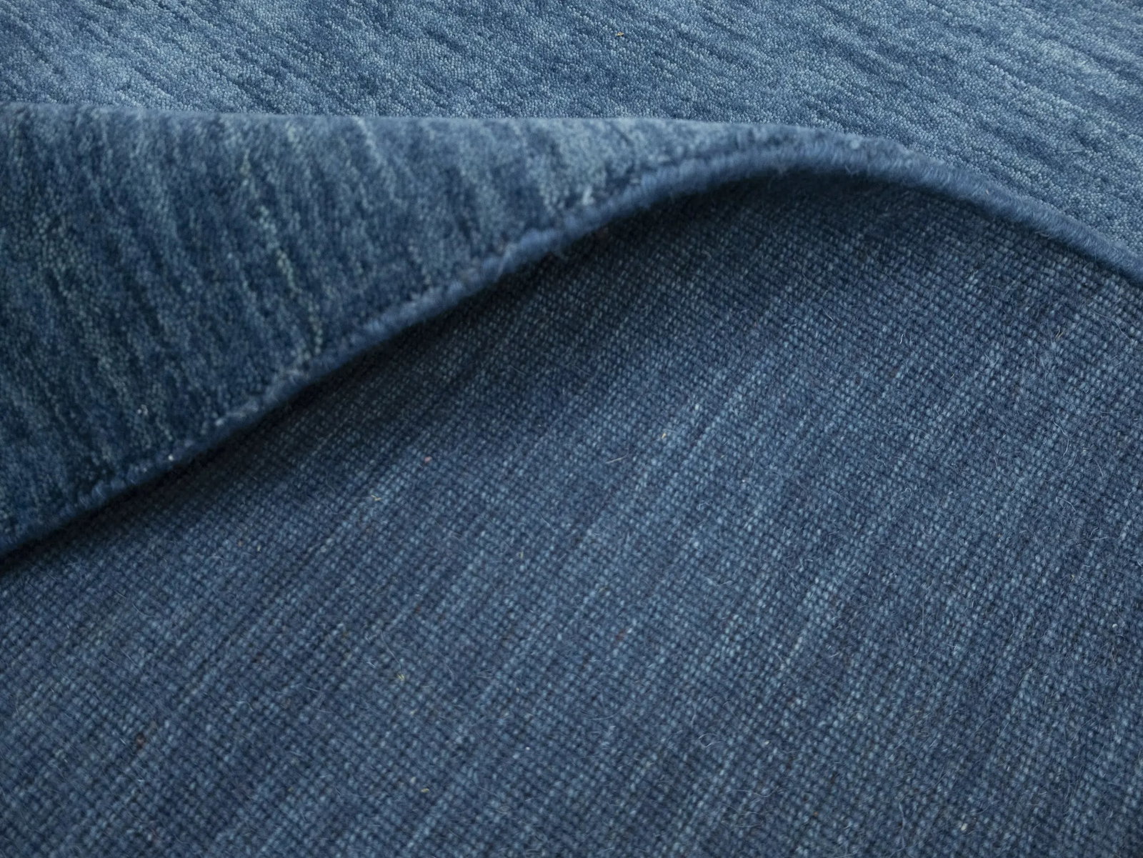 Steel Blue Modern Solid 9X12 Gabbeh Oriental Rug - 11