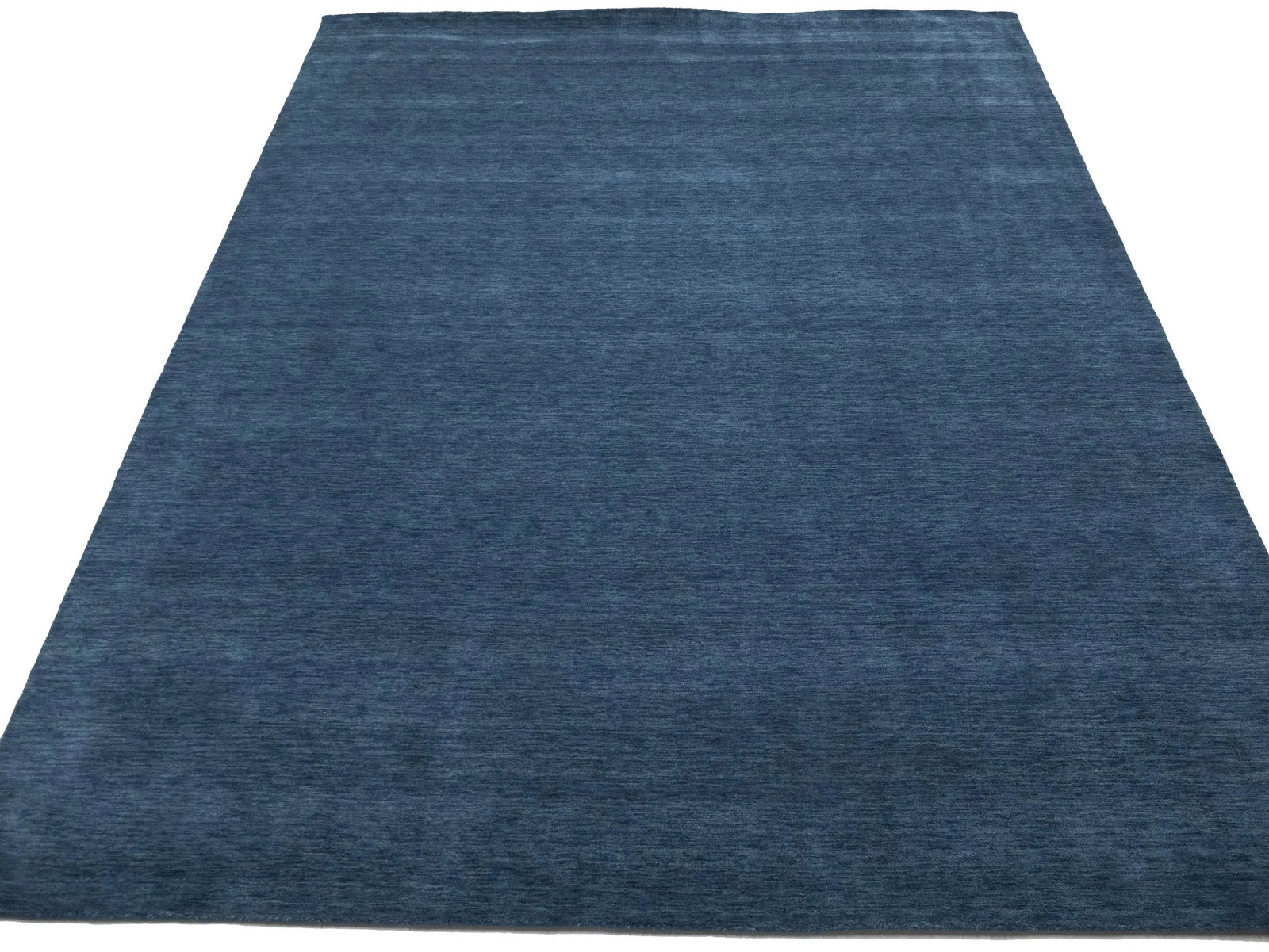 Steel Blue Modern Solid 9X12 Gabbeh Oriental Rug - 3
