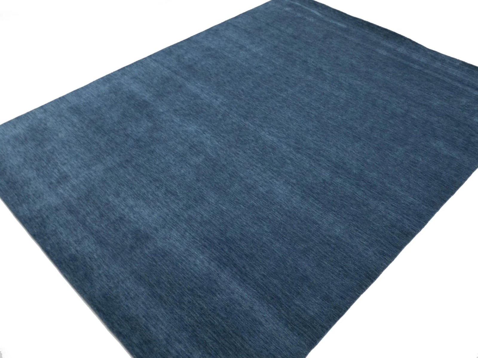 Steel Blue Modern Solid 9X12 Gabbeh Oriental Rug - 4