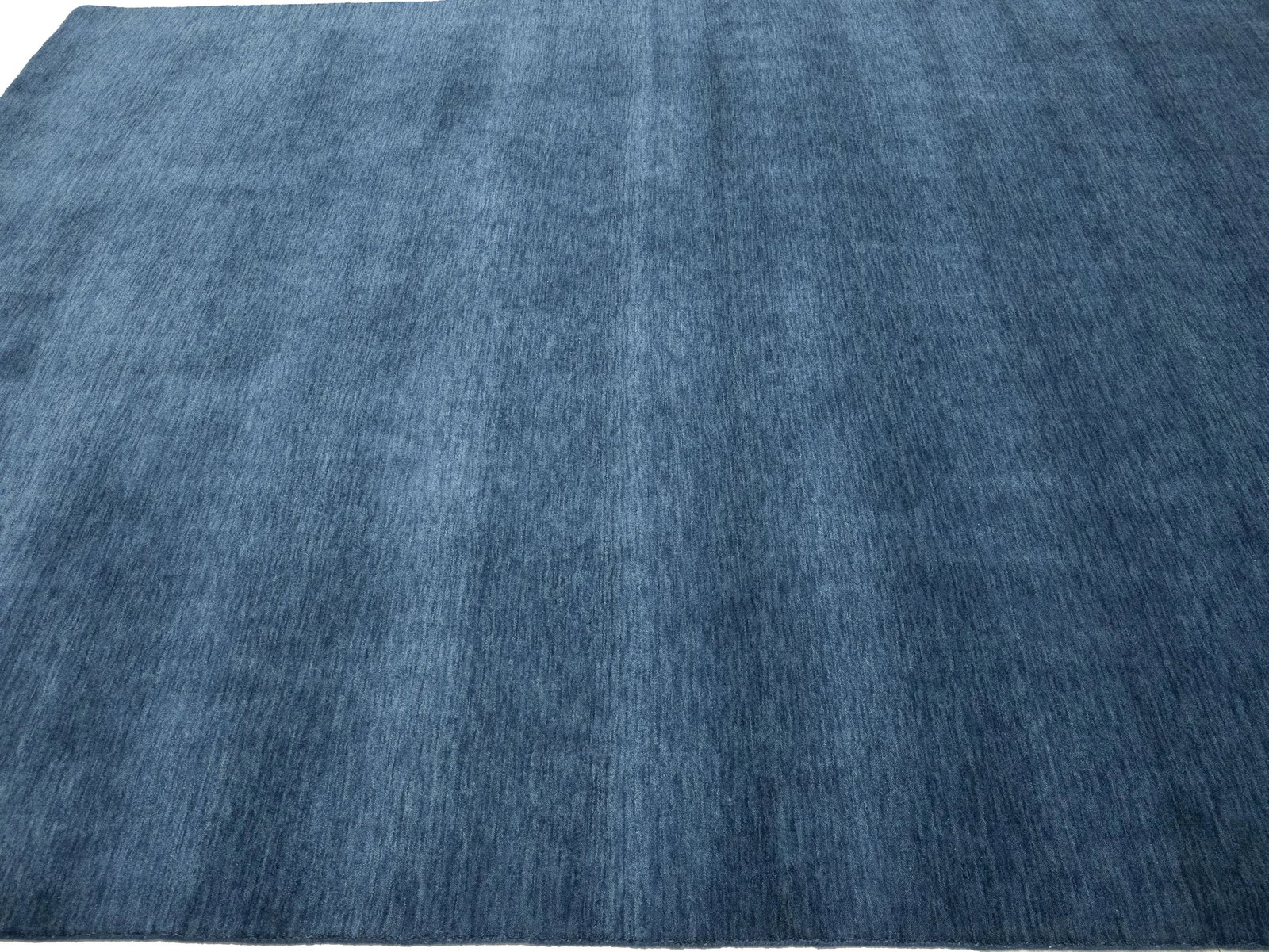 Steel Blue Modern Solid 9X12 Gabbeh Oriental Rug - 5
