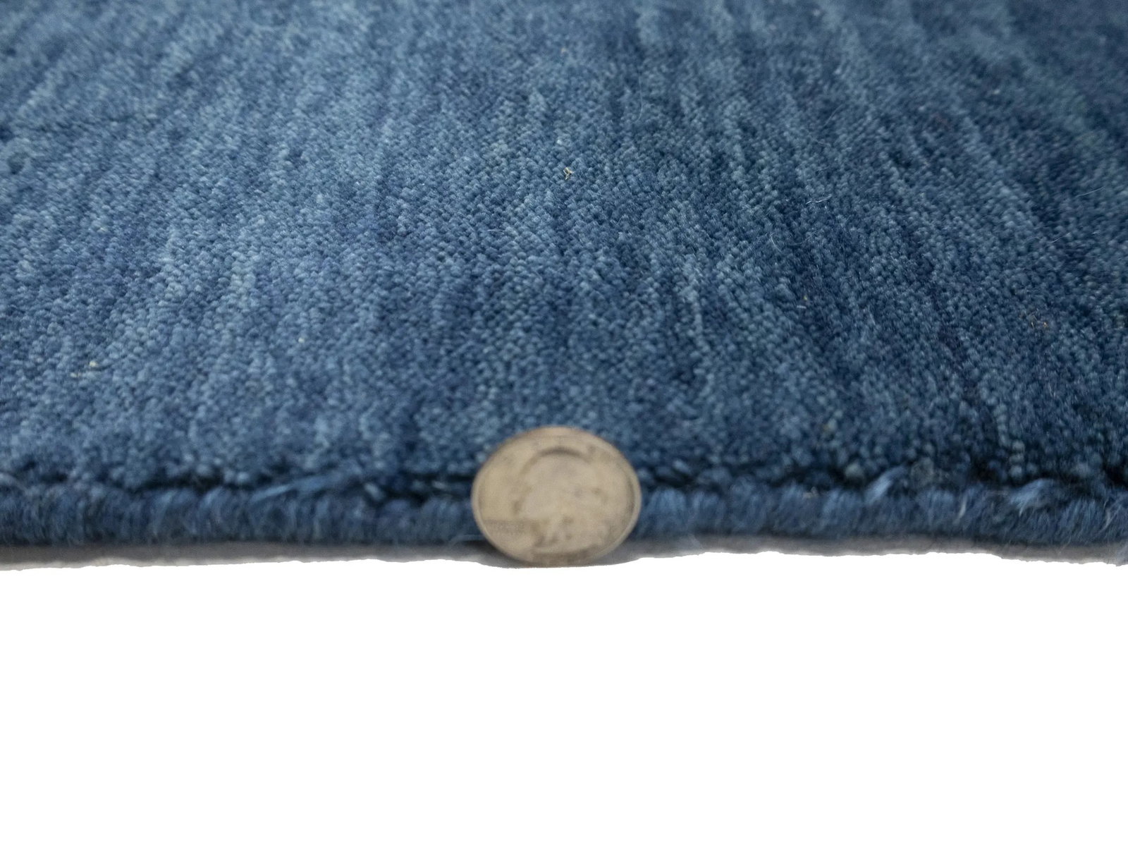 Steel Blue Modern Solid 9X12 Gabbeh Oriental Rug - 7