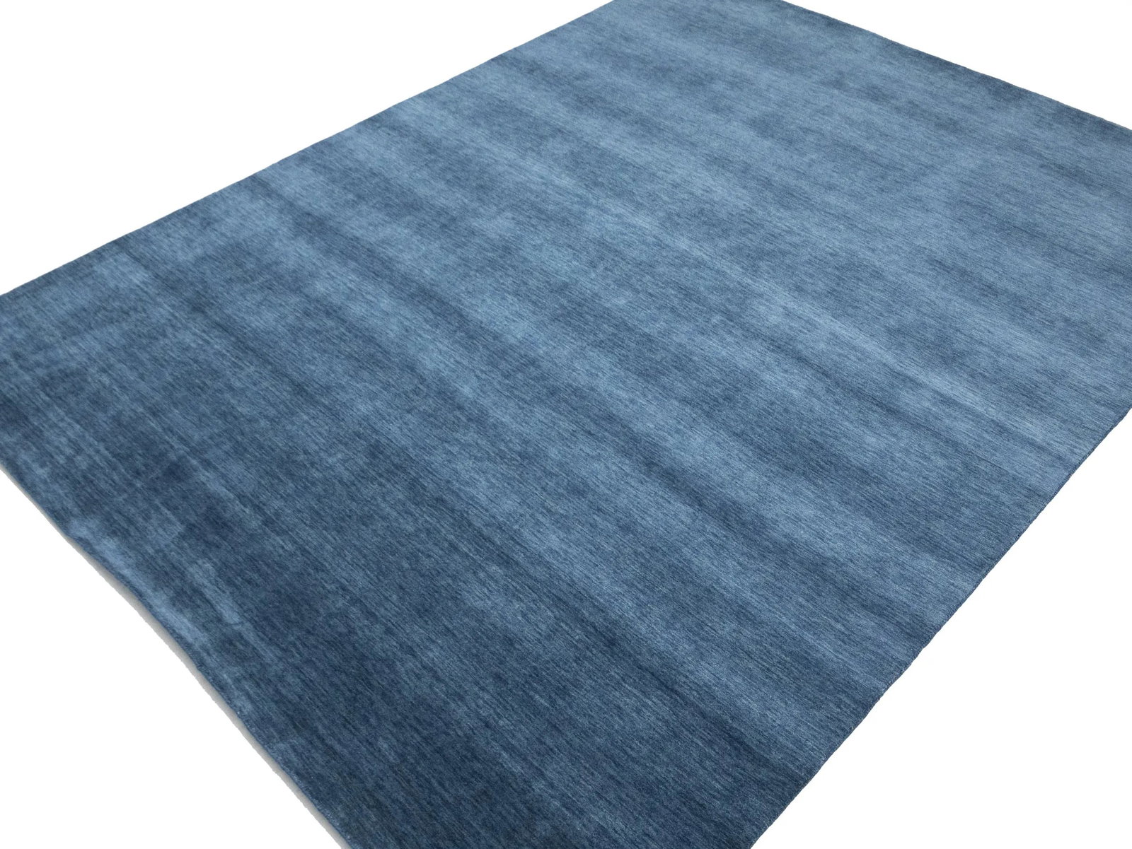 Steel Blue Modern Solid 9X12 Gabbeh Oriental Rug - 9