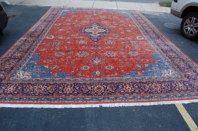 Persian SAROUK RUG 13' x 17'4": Title: Persian SAROUK RUG 13' x 17'4" Description:OLD,ANTIQUE DETAILED FINE Persian SAROUK ORIENTAL RUG Circa 1930s.......HIGH KPSI.........Palace size is 13' x 17'4".................... Red