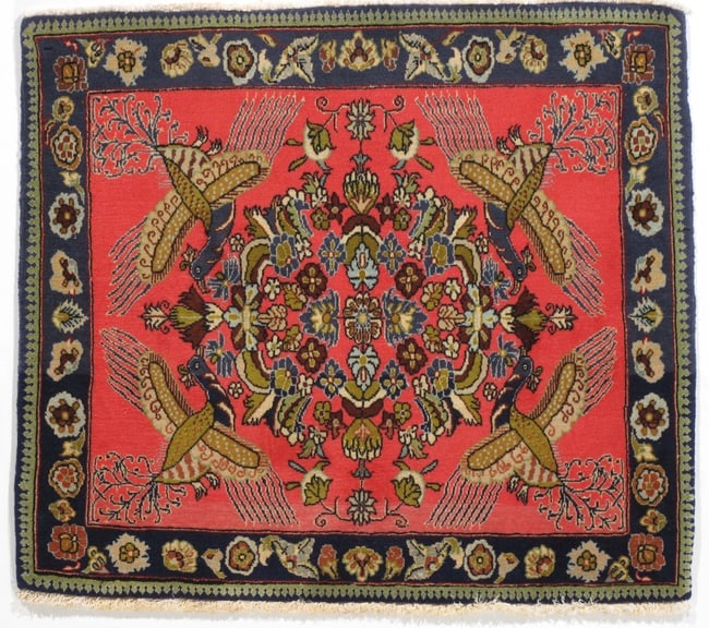 Ghom/pair 2.8x3: Title:Ghom/pair 2.8x3 Origin:Iran Year:1980 Materials:wool Size:2.8x3 Description:Pair of Ghom Reserve: $360.00 Shipping: Domestic: Flat-rate of $60.00 to anywhere within the contiguous U.S.
