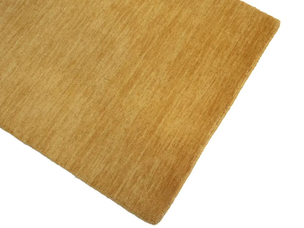 Golden Peach Solid Gabbeh Modern Rug in All Size - 10