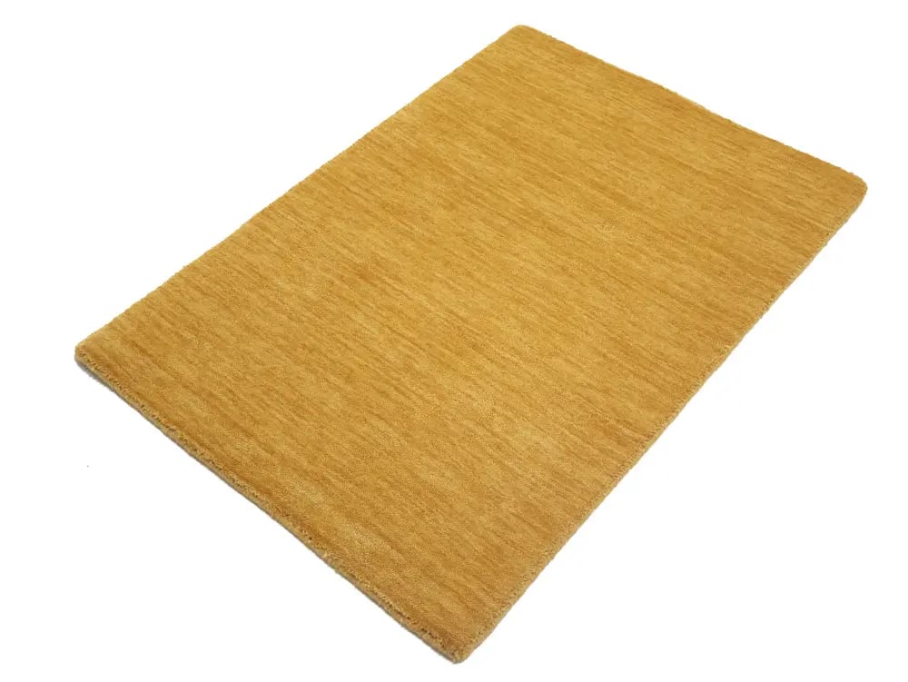 Golden Peach Solid Gabbeh Modern Rug in All Size - 2