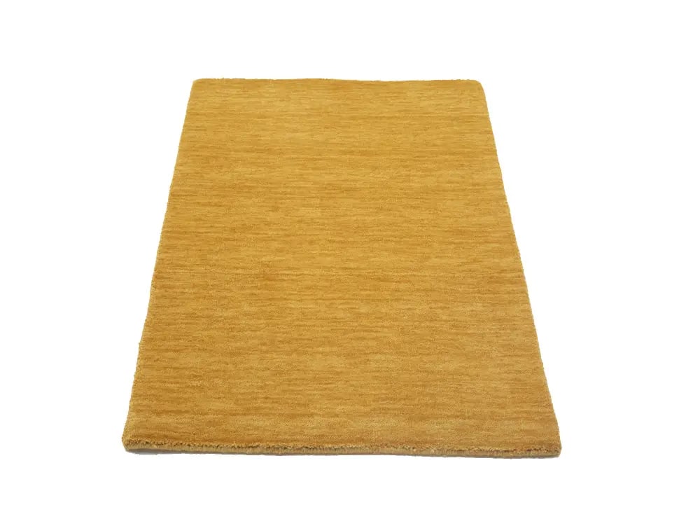 Golden Peach Solid Gabbeh Modern Rug in All Size - 3