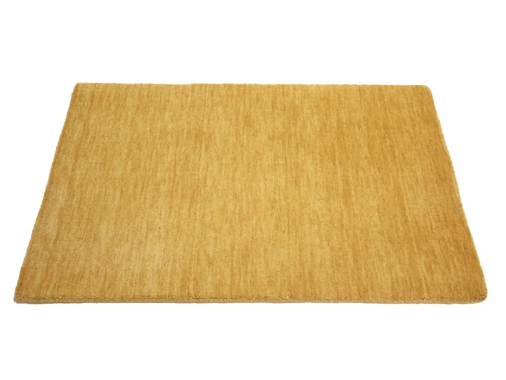 Golden Peach Solid Gabbeh Modern Rug in All Size - 4