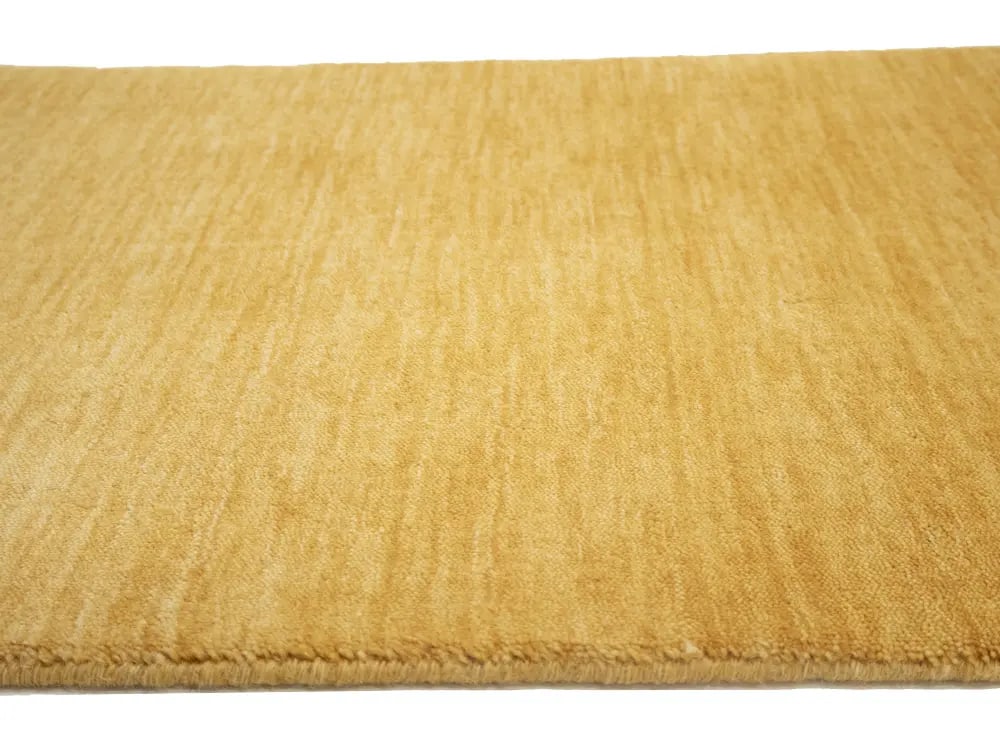 Golden Peach Solid Gabbeh Modern Rug in All Size - 5