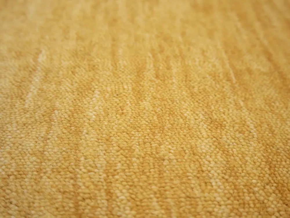 Golden Peach Solid Gabbeh Modern Rug in All Size - 6