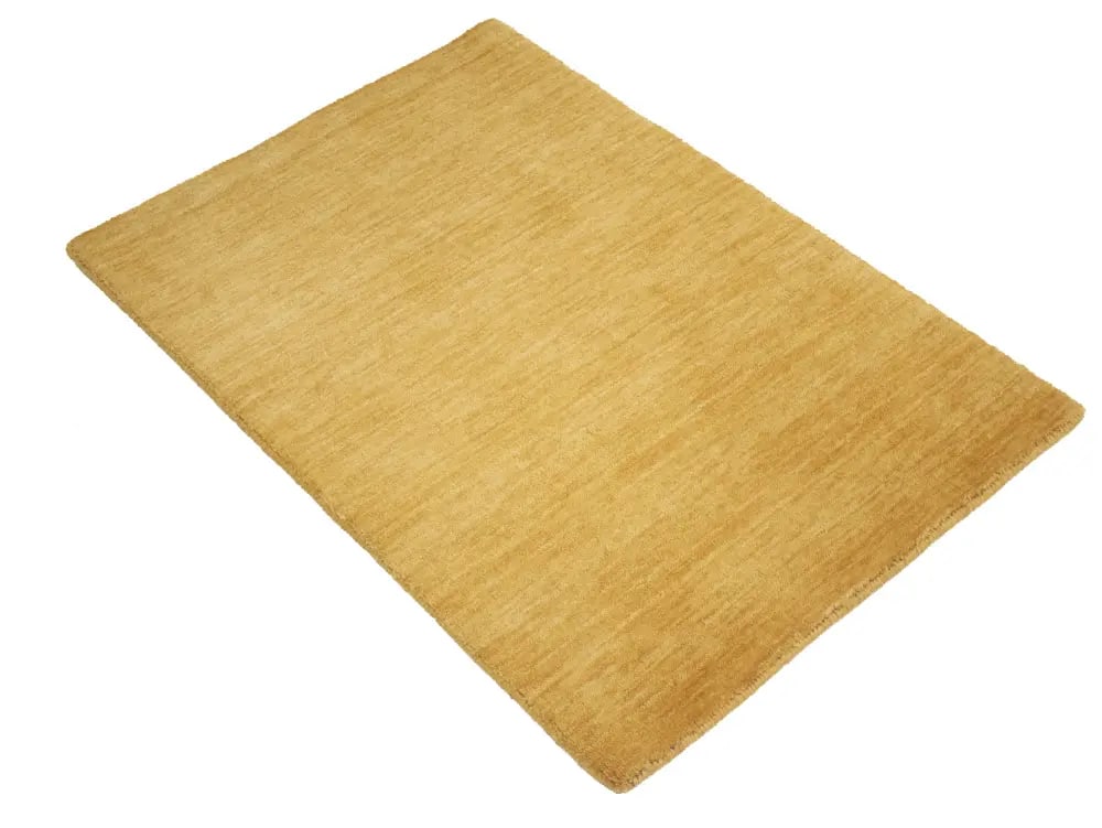 Golden Peach Solid Gabbeh Modern Rug in All Size - 7