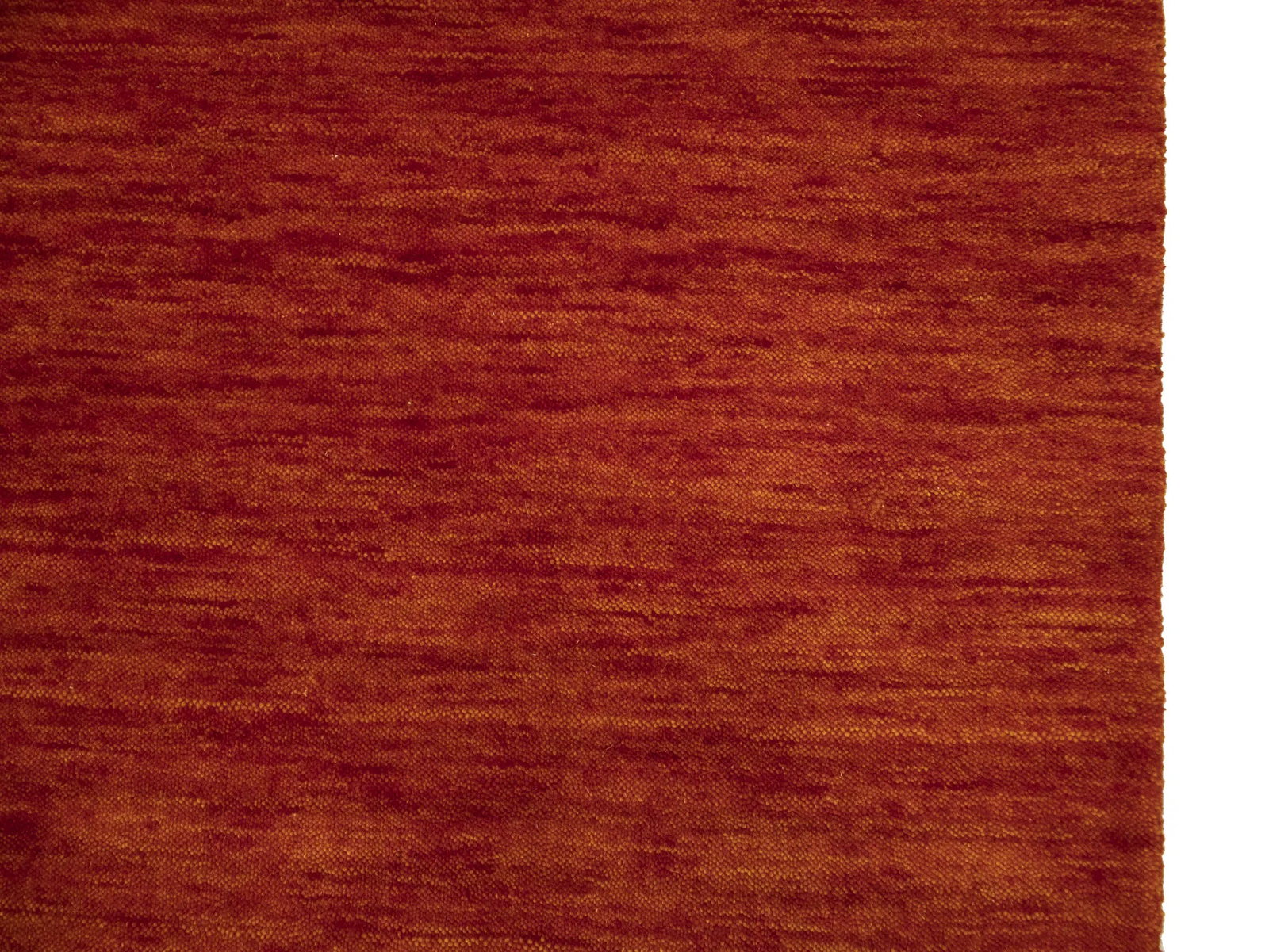 Orange Red Modern Solid 5X8 Gabbeh Oriental Rug - 10