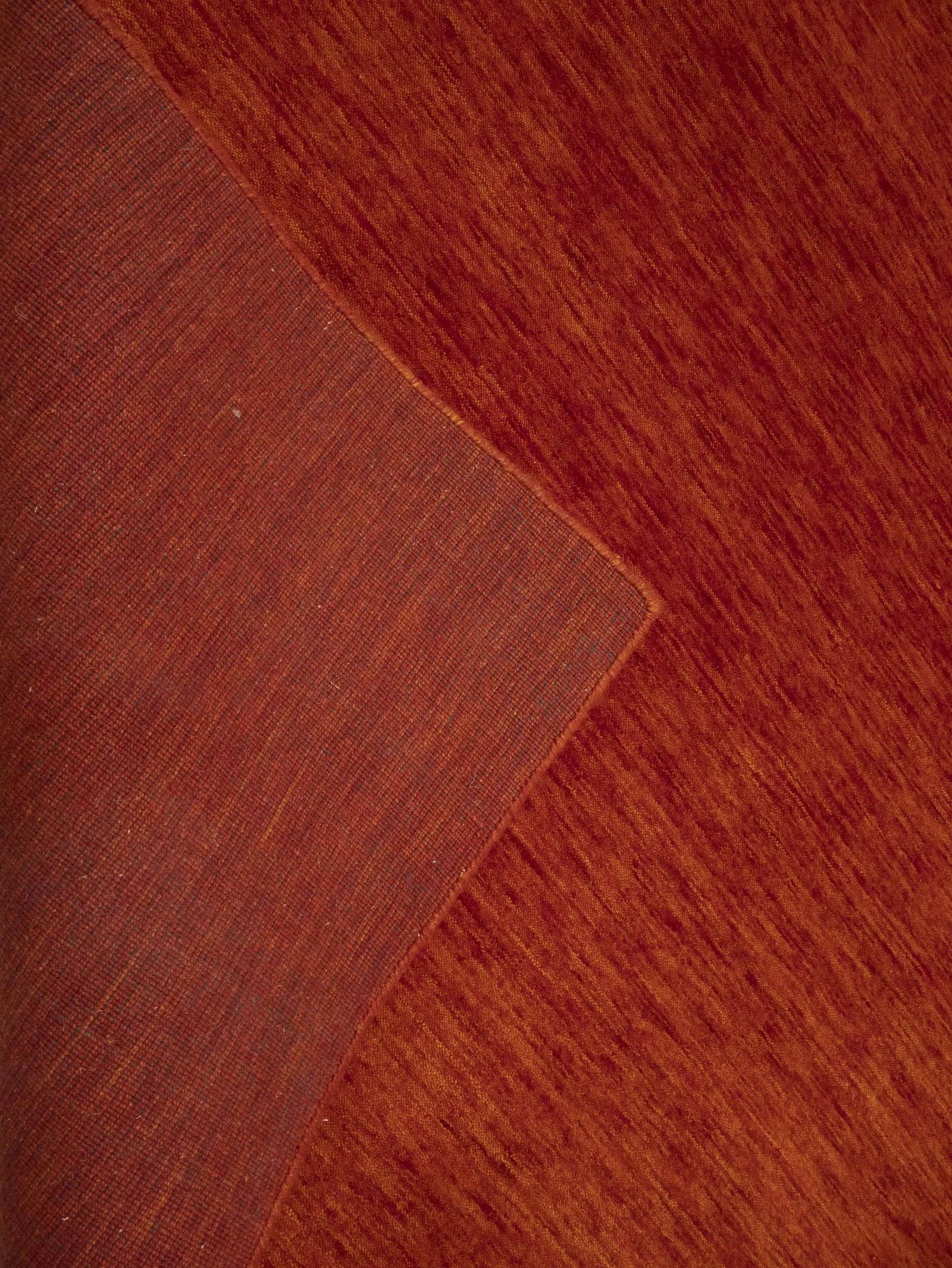 Orange Red Modern Solid 5X8 Gabbeh Oriental Rug - 13