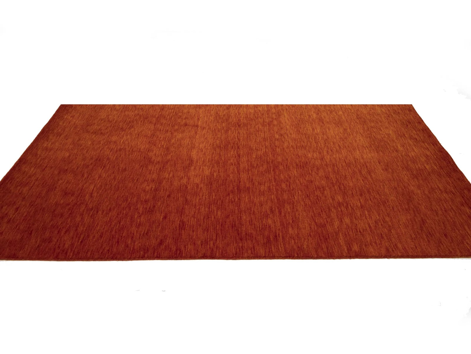 Orange Red Modern Solid 5X8 Gabbeh Oriental Rug - 7